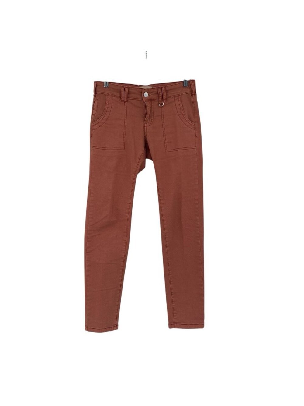 PILCRO Women's Size 25 Patch Pocket Terracotta Slim Fit Utility Pants Anthro